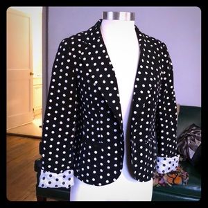 Sassy polka dot Lauren Conrad open blazer jacket